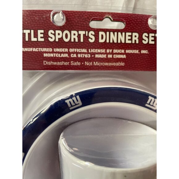 NFL New York Giants Little Sports 3-Piece Dinner Set For Kids - Picture 4 of 11